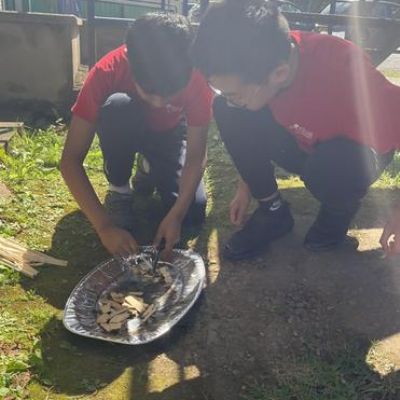 P7 Forest School - Fire Building - 30th May 2023